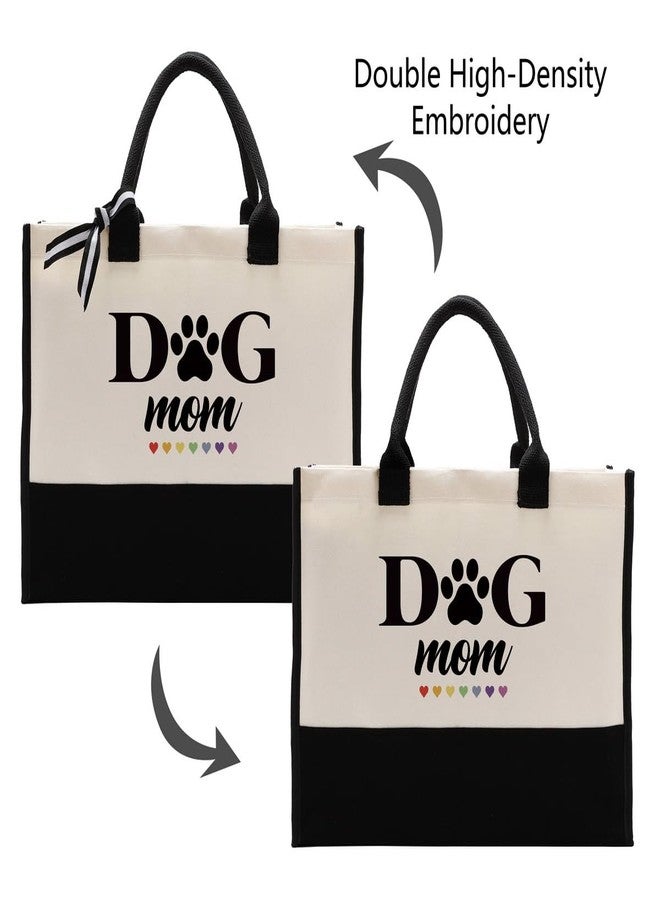 EDCTO Canvas Tote Bag, Cotton Canvas Tote Bag, Dog Mom Bag, Dog Mom Tote Bag for Women, Unique Gifts for Dog Mom, Pet Dog Lovers, Veterinarian, Animal Rescue, Canvas Beach Tote, Short Trip Bag - Image 5